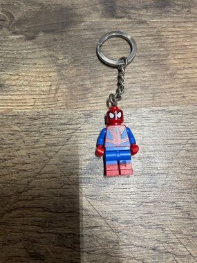 Red & Blue Spider Mini Figure Keychain - Kids Toys
